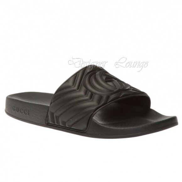 NEW GUCCI Men’s GG Matelasse Quilted Slides Sandals 11 G US 11.5 $495 Authentic - Picture 2 of 12